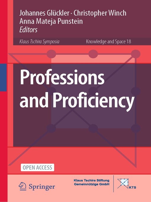 Title details for Professions and Proficiency by Johannes Glückler - Available